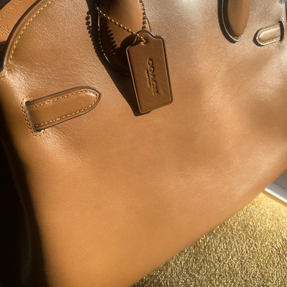Coach empire, 40 honey tan Leather Satchel with Pebbled Texture - Picture 14 of 15